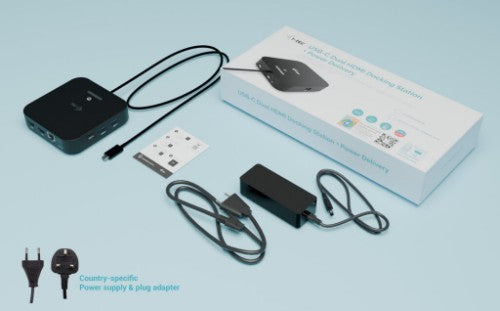 i-tec USB-C Dual HDMI Docking Station with Power Delivery 100 W + Universal Charger 100W