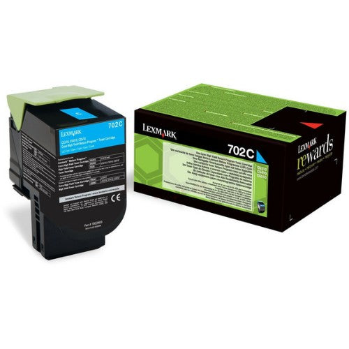 Lexmark 70C20C0/702C Toner-kit cyan return program, 1K pages ISO/IEC 19798 for Lexmark CS 310/510