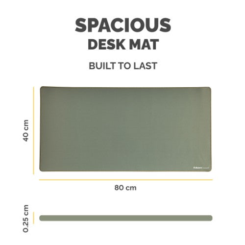 Fellowes Computer Desk Mat with Non-Slip Base Breyta Desk Mat with Antibacterial Protection Sage