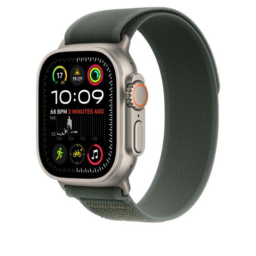 Apple 49mm Green Trail Loop - M/L - Natural Titanium Finish