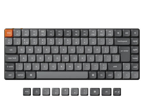 Keychron K3 Max keyboard Universal USB + RF Wireless + Bluetooth QWERTY UK English Grey