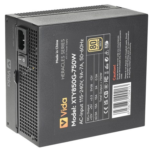 VIDA Heracles power supply unit 750 W 20+4 pin ATX ATX Black