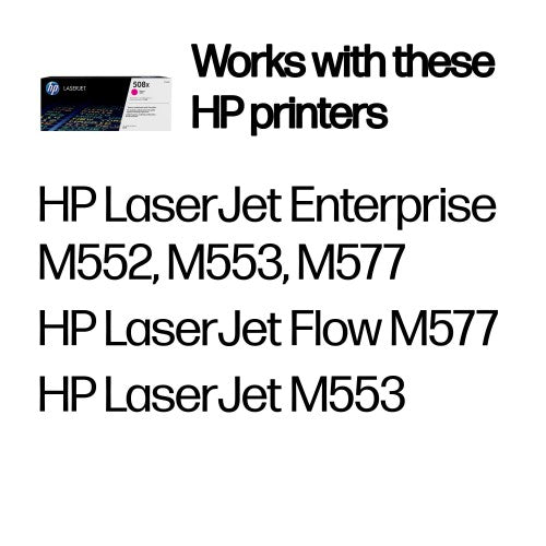 HP CF363X/508X Toner cartridge magenta, 9.5K pages ISO/IEC 19798 for HP CLJ M 552/E 55040