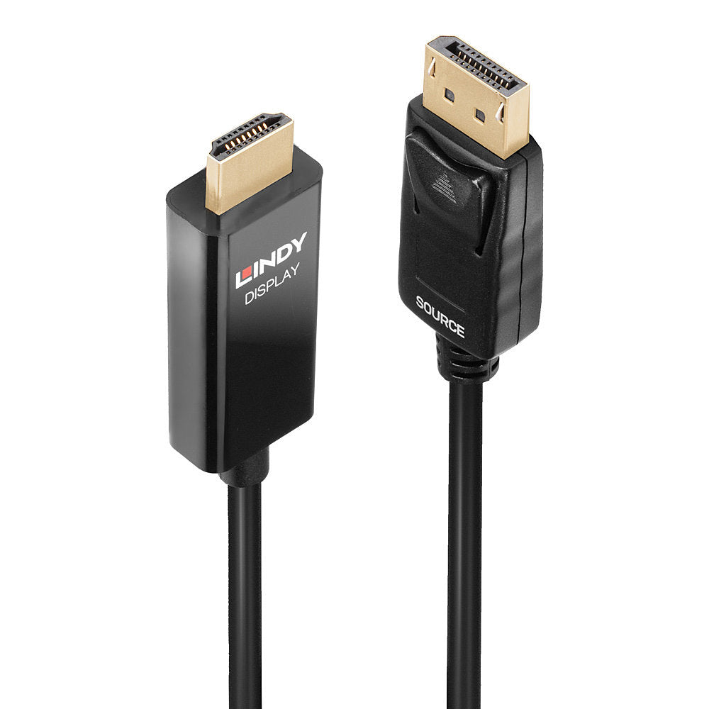 Lindy 0.5m Active DisplayPort to HDMI Cable with HDR