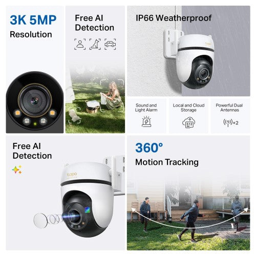 TP-Link TAPO C530WS security camera Turret IP security camera Outdoor 2880 x 1620 pixels Wall
