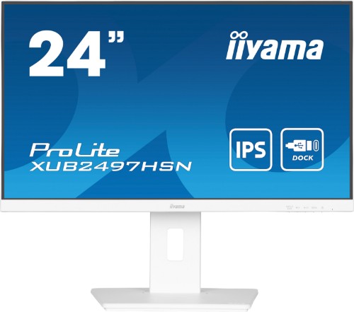 iiyama ProLite 24" IPS technology panel with USB-C dock and RJ45 (LAN)