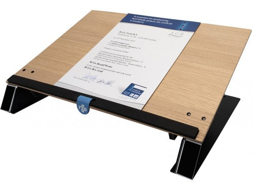 R-Go Tools Document holder R-Go Read2Write, suitable for reading and writing, ergonomic, with soft foam wrist rest, oak wood