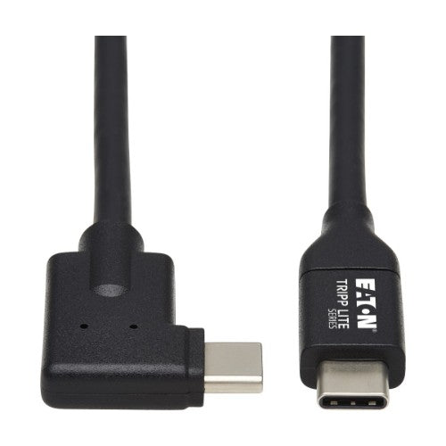 Tripp Lite U420-02M-RA USB-C Cable (M/M) - USB 3.2 Gen 1 (5 Gbps), Thunderbolt 3 Compatible, Right-Angle Plug, 2 m (6.6 ft.)