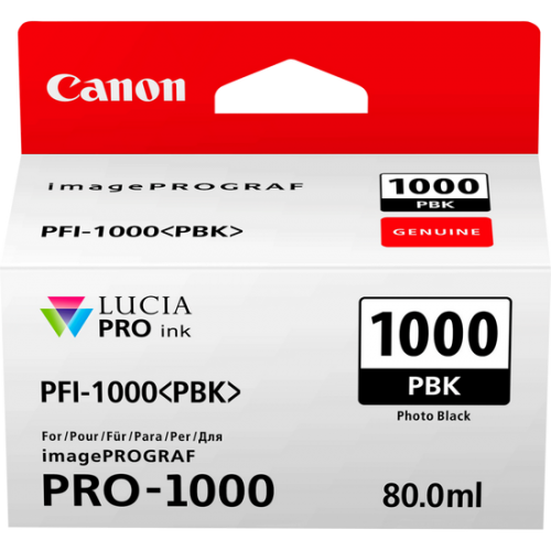 Canon 0546C001/PFI-1000PBK Ink cartridge foto black, 2.21K pages 80ml for Canon Pro 1000