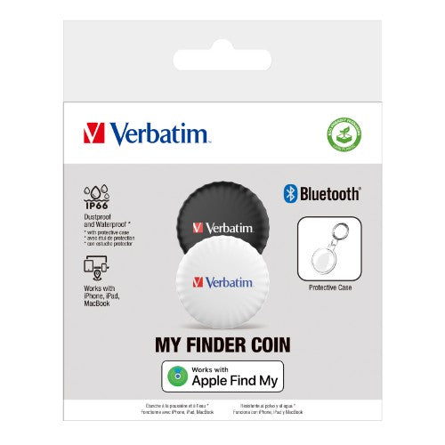 Verbatim My Finder Coin Bluetooth Tracker - 2 Pack