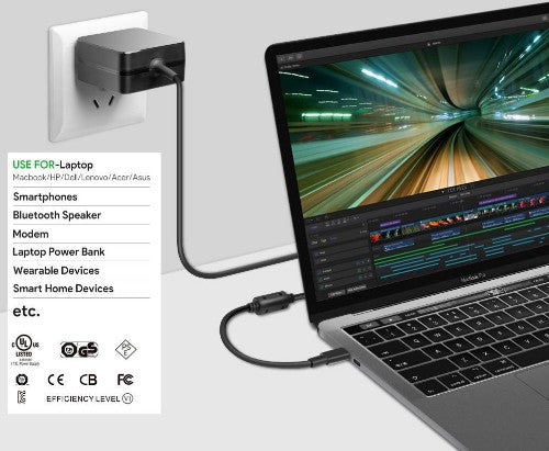 CoreParts MBXUSBC-AC0005 power adapter/inverter Indoor 45 W Black