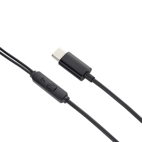 connektgear HP535 USB Type C Wired Earphone with Noise Isolation and In-line Mic - Black
