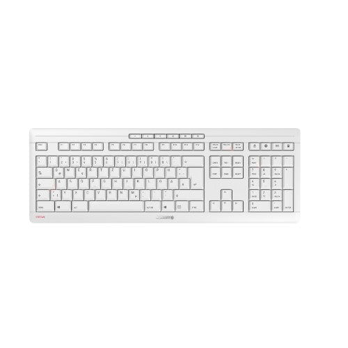 CHERRY Stream Desktop Recharge keyboard Mouse included Universal RF Wireless QWERTY UK English Grey