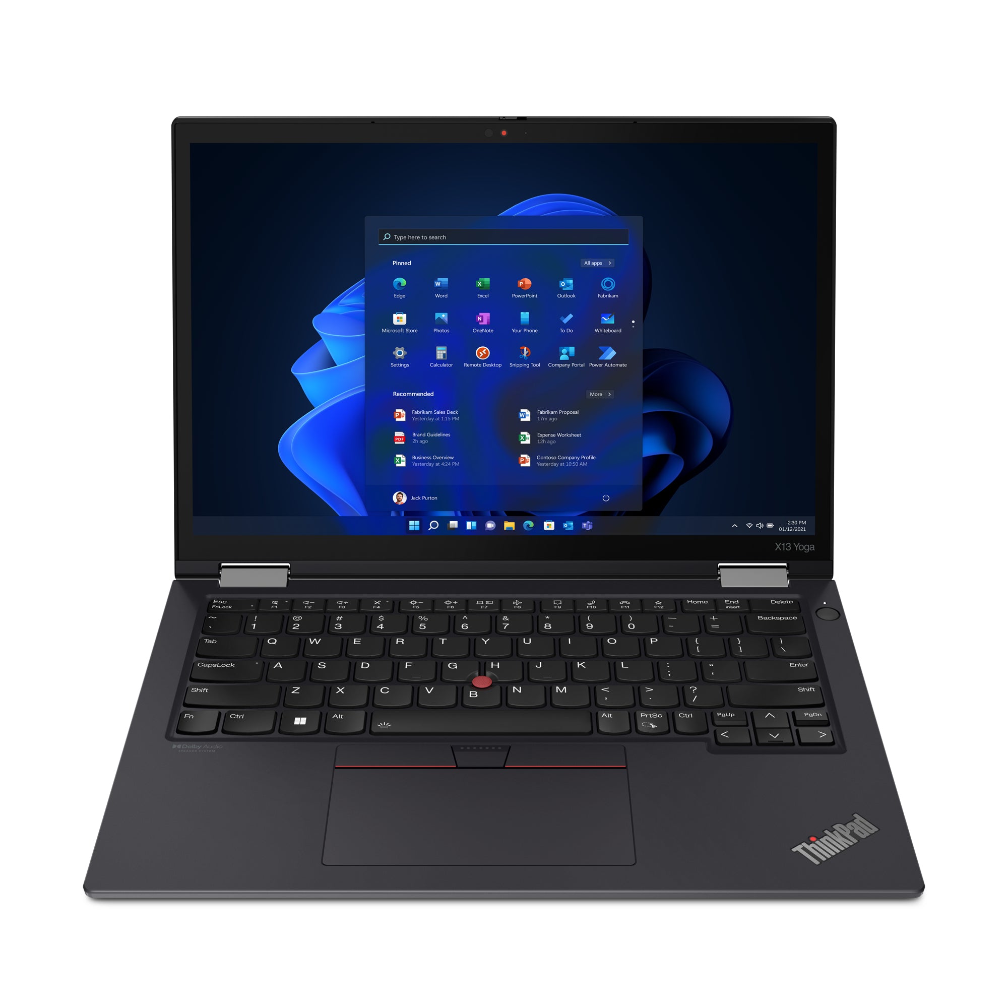 Lenovo ThinkPad X13 Yoga Gen 3 Intel® Core™ i5 i5-1235U Hybrid (2-in-1) 33.8 cm (13.3") Touchscreen WUXGA 16 GB LPDDR4x-SDRAM 256 GB SSD Wi-Fi 6E (802.11ax) Windows 11 Pro Black