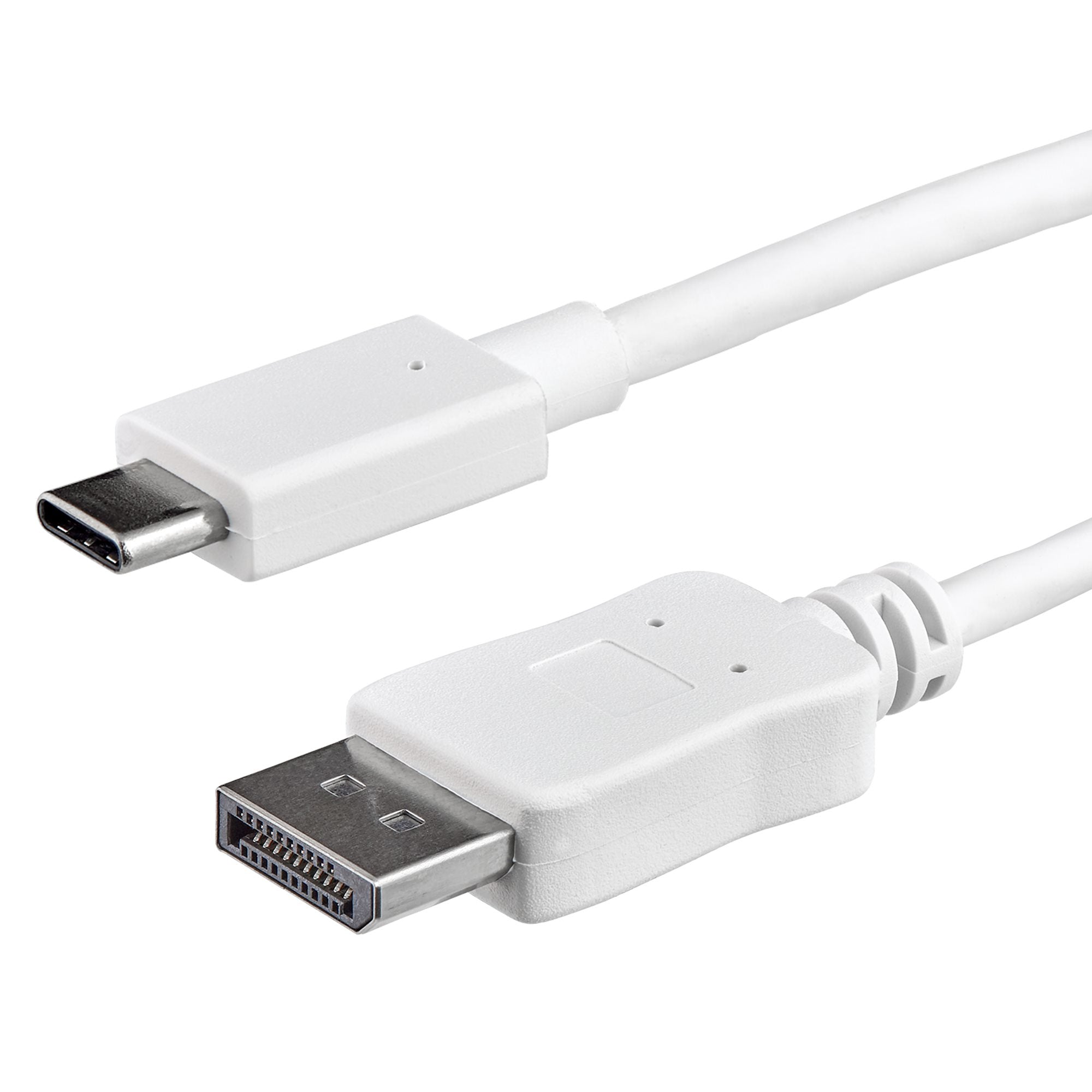 StarTech.com 3ft/1m USB C to DisplayPort 1.2 Cable 4K 60Hz - USB-C to DisplayPort Adapter Cable HBR2 - USB Type-C DP Alt Mode to DP Monitor Video Cable - Works w/ Thunderbolt 3 - White