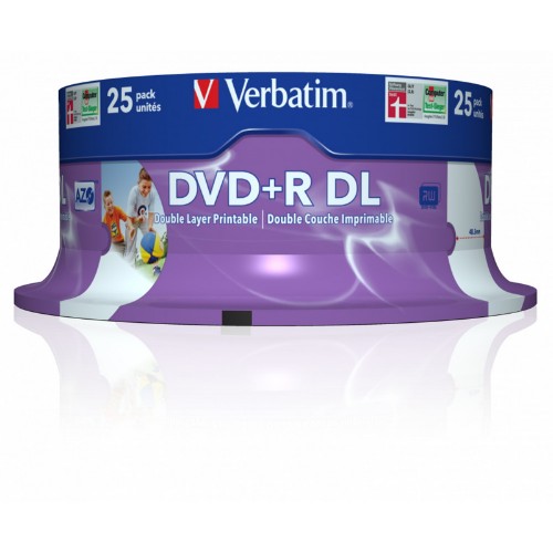 Verbatim 43667 blank DVD 8.5 GB DVD+R DL 25 pc(s)