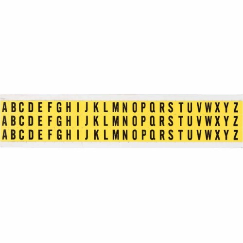 Brady 3410 A-Z self-adhesive label Rectangle Permanent Black, Yellow 1950 pc(s)