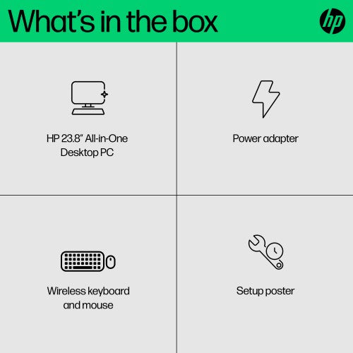 HP 24 -cr0063na PC Intel® Core™ i3 i3-N300 60.5 cm (23.8") 1920 x 1080 pixels All-in-One PC 8 GB DDR4-SDRAM 256 GB SSD Windows 11 Home Wi-Fi 6 (802.11ax) White