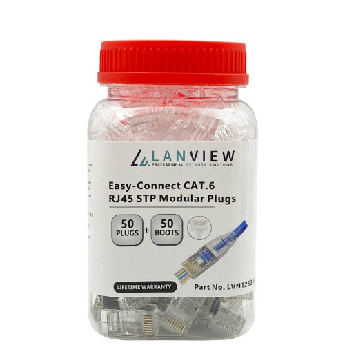 Lanview LVN125310 wire connector RJ45 Transparent
