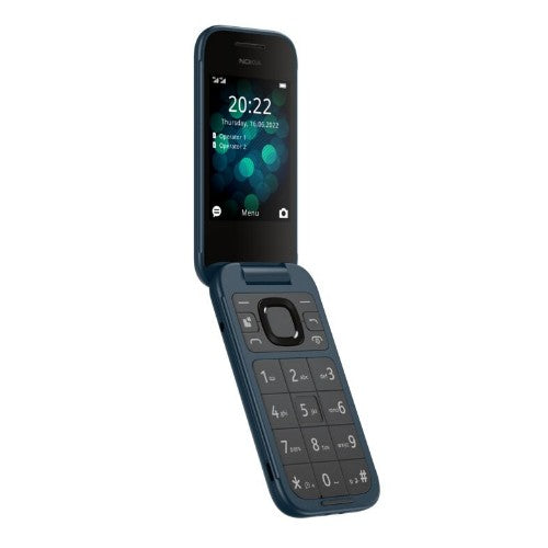 Nokia 2660 Flip - 4G, VoLTE, 2,8"+1,77", 0,3MP, 48MB/128MB, Blue