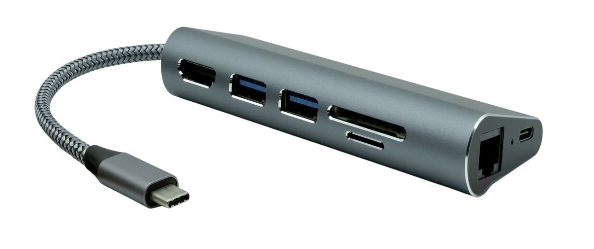 ProXtend USBC-MULTI7-001 laptop dock/port replicator Wired USB 3.2 Gen 1 (3.1 Gen 1) Type-C Grey