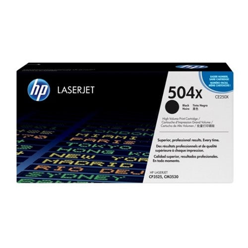 HP CE250X/504X Toner cartridge black high-capacity, 10.5K pages ISO/IEC 19798 for HP CLJ CP 3525