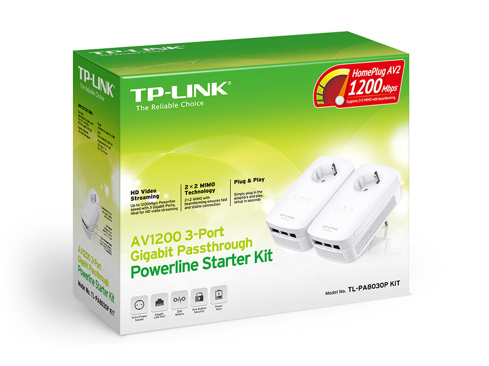 TP-Link TL-PA8030P KIT 1200 Mbit/s Ethernet LAN White 2 pc(s)