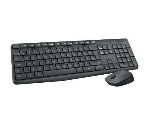 Logitech 920-007915 keyboard Mouse included Universal RF Wireless Greek Grey