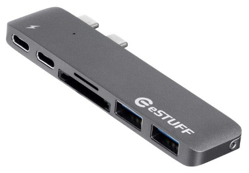 eSTUFF ES84122-GREY interface hub USB 3.2 Gen 1 (3.1 Gen 1) Type-C 5000 Mbit/s
