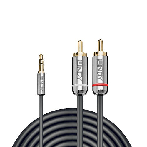 Lindy 10m 3.5mm to Phono Audio Cable, Cromo Line