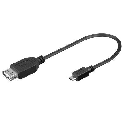 Microconnect USBABMICRO2 USB cable USB 2.0 0.2 m USB A Micro-USB B Black