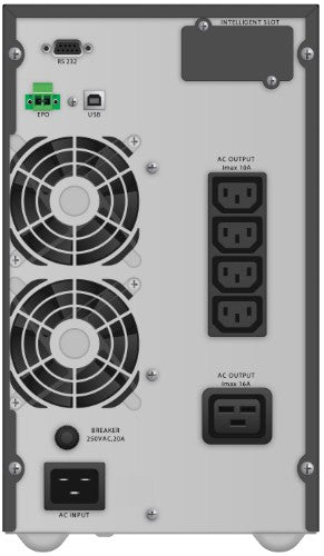 PowerWalker VFI 3000 TG uninterruptible power supply (UPS) Double-conversion (Online) 3 kVA 2700 W 5 AC outlet(s)