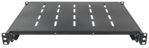 Intellinet 19" Sliding Shelf, 1U, For 600 to 800mm Depth Cabinets & Racks, shelf depth 350mm, Max weight 35kg, Black