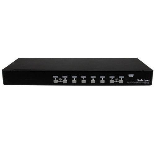 StarTech.com 8 Port 1U Rackmount USB PS/2 KVM Switch with OSD