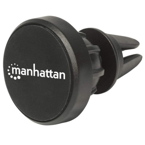Manhattan Magnetic Car Air-Vent Phone Mount, Adjustable Clip-on, Quick Attach and Release, Non-Skid Pad, Black, Lifetime Warranty