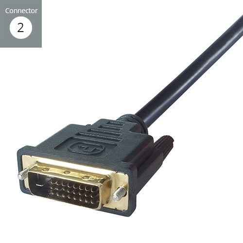 connektgear 2m DisplayPort to DVI-D Connector Cable - Male to Male Gold Connectors