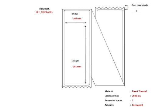 Capture EET_SHIPLABEL printer label White