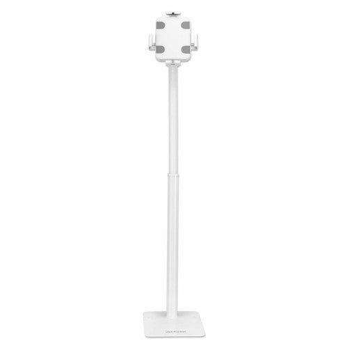 Manhattan Floor Stand (Anti theft) for Tablet and iPad, Universal, 360° Rotation, Tilt +20° to -110°, White, Lockable, Tablets 7.9" to 11", Height adjustable 790 to 1190mm,Extendable clamps: height 200 to 246mm/width 129 to 181mm,Can be bolted to floor (p