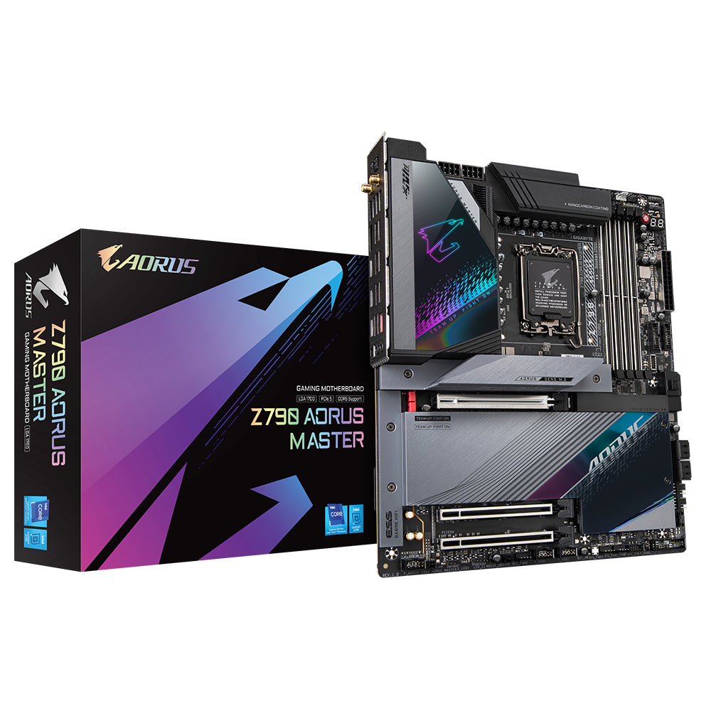 GIGABYTE Z790 AORUS MASTER Motherboard - Supports Intel Core 13th CPUs, 20+1+2 Phases Digital VRM, up to 8000MHz DDR4 (OC), 1xPCIe 5.0+4xPCIe 4.0 M.2, Wi-Fi 6E, 10GbE LAN, USB 3.2 Gen 2x2