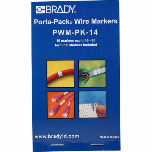 Brady PWM-PK-14 cable marker Black, White Vinyl