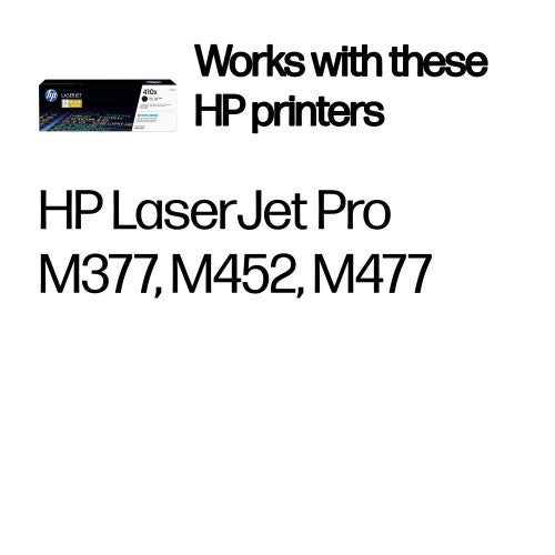 HP CF410X/410X Toner cartridge black high-capacity, 6.5K pages ISO/IEC 19798 for HP Pro M 452