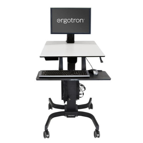 Ergotron WorkFit-C, Single LD Sit-Stand Workstation Black, Grey Multimedia cart