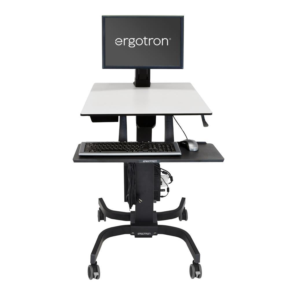 Ergotron WorkFit-C, Single LD Sit-Stand Workstation Black, Grey Multimedia cart