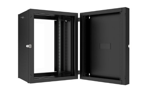 Lanview RWP16U45BL-D rack cabinet 16U Wall mounted rack Black