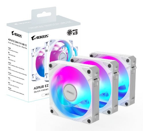 GIGABYTE AORUS EZ CHAIN FAN 120 ICE Motherboard 12 cm White 1 pc(s)