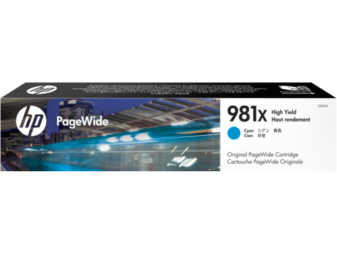 HP L0R09A/981X Ink cartridge cyan, 10K pages ISO/IEC 19798 116ml for HP PageWide E 58650/556