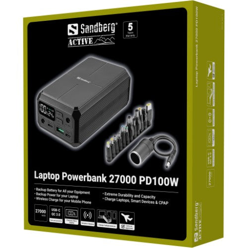 Sandberg Laptop Powerbank 27000 PD100W