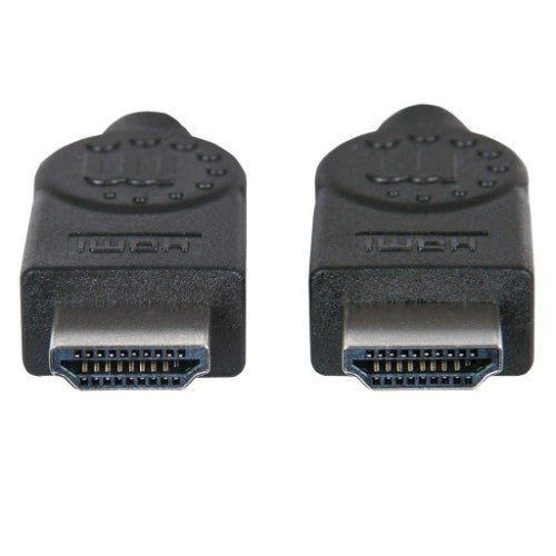 Manhattan HDMI 4K@30Hz Cable with Ethernet, 2m, Suitable for ALL 1080p/HD and majority of 4K uses (check your system 4K specification to be sure), Male to Male, Black, Ultra HD 4k x 2k, Lifetime Warranty, High Speed, Equivalent to HDMM2MHS