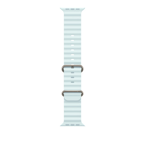 Apple 49mm Ice Blue Ocean Band - Natural Titanium Finish