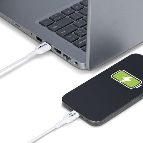 StarTech.com 3m (9.8ft) USB-A to USB-C Charging Cable, Charge & Sync, 3A, USB 2.0, TPE Jacket - White USB Charging Cord